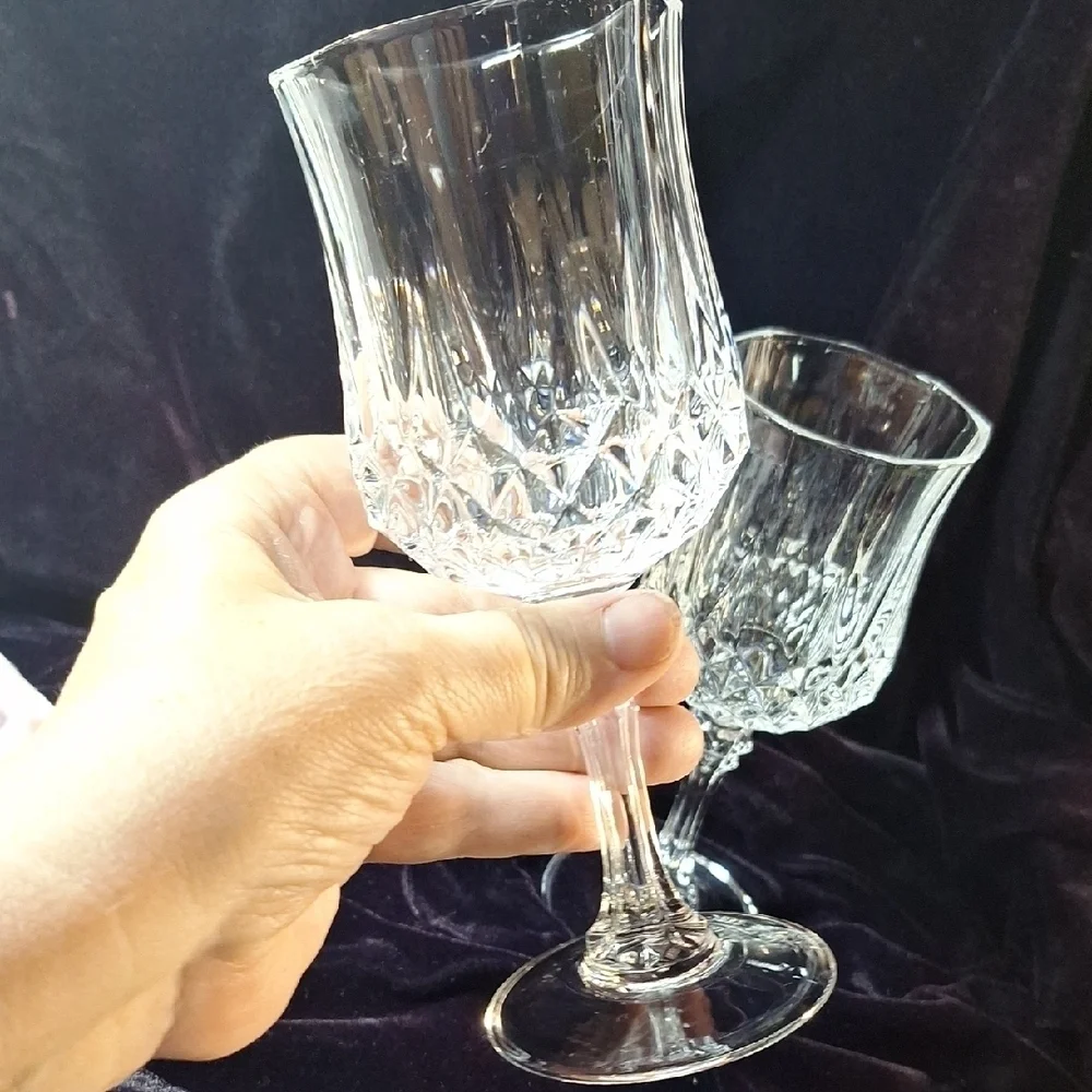 Elegant Crystal Pair Wine Glass Set of 2